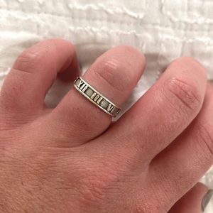 Tiffany and Co sterling silver atlas ring